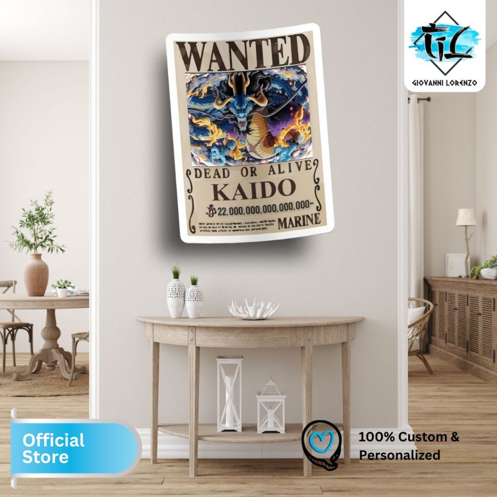 ONE PIECE WANTED POSTER - WALL STICKER - KAIDO | Shopee Philippines