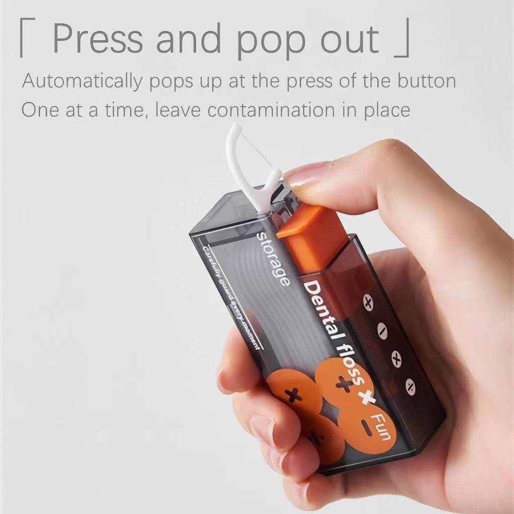 Automatic Portable Floss Pick,Storage 10 Floss Picks in Floss Box ...