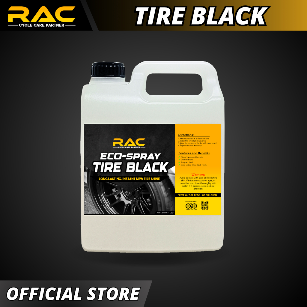 RAC Tire Black 1 Liter Bike/Motorcycle/Car Shopee Philippines