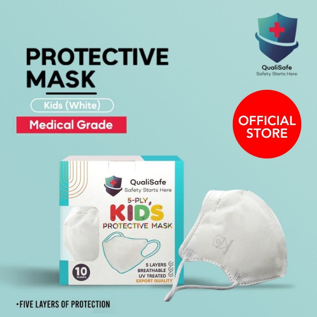 QUALISAFE PROTECTIVE KIDS MASK FOR 10 PCS PER BOX | Shopee Philippines