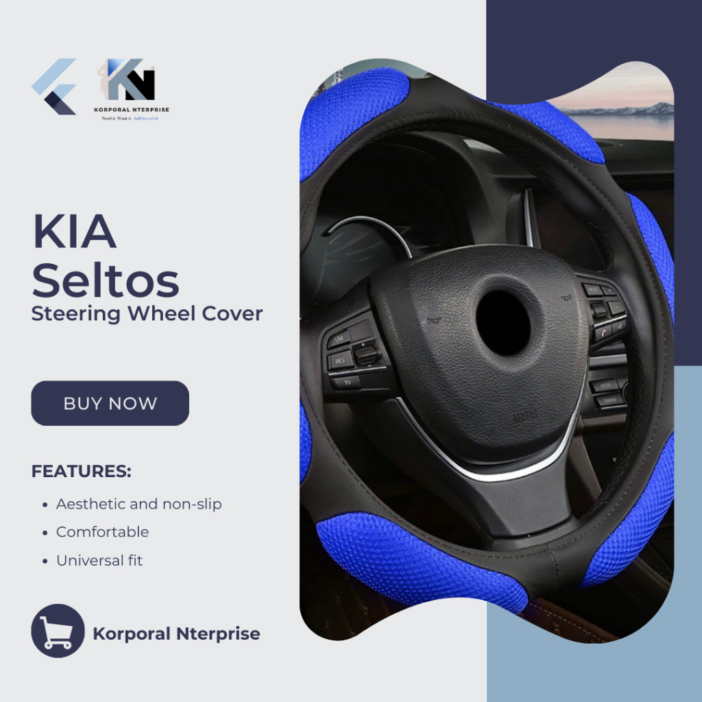 Kia Seltos KN Universal Steering Cover Aesthetic and anti Slip