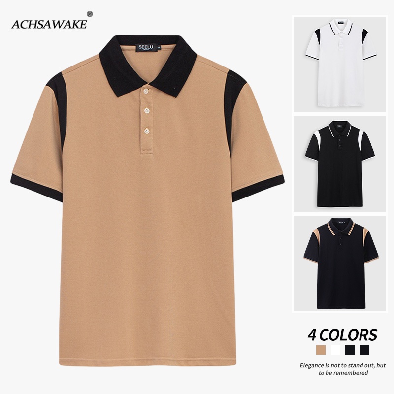 Men’s Tri-Color Block Polo T-Shirt