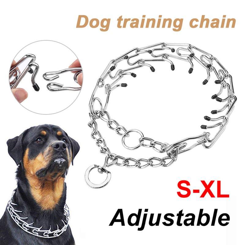 Dog Chain Dog Training Choker Choke Collar Dog Training Collar How To Use  Choker Collar Pinch