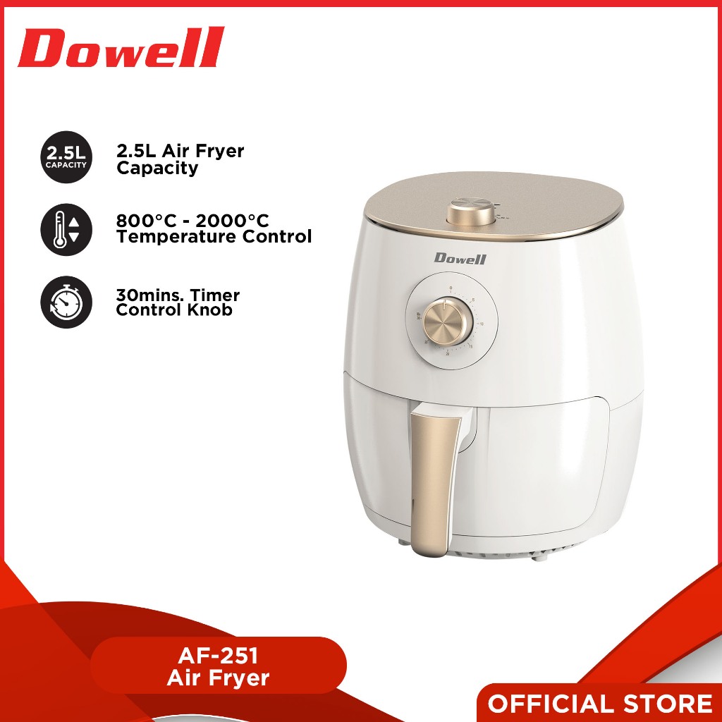 Dowell AF-251 2.5L Air Fryer Non-Stick Food Basket Thermal Fuse ...