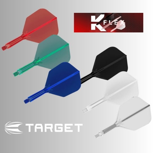 TARGET KFLEX NO6 [Short 19mm] [Intermediate 26mm] [Medium 33mm] INTEGRATED DART FLIGHTS AND STEM