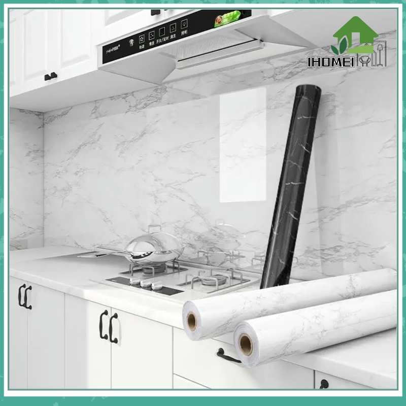Marble Wallpaper Waterproof Oil Proof Sticker Kitchen Self Adhesive ...