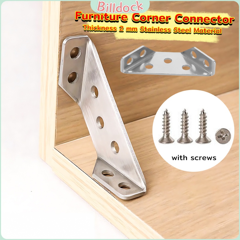 B.D. Stainless Steel Corner Braces Furniture Fastener Joint Corner ...