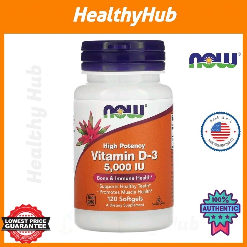 Vitamin D3, NOW Vitamin D-3 5000IU, High Potency Softgels (EXP. OCT ...