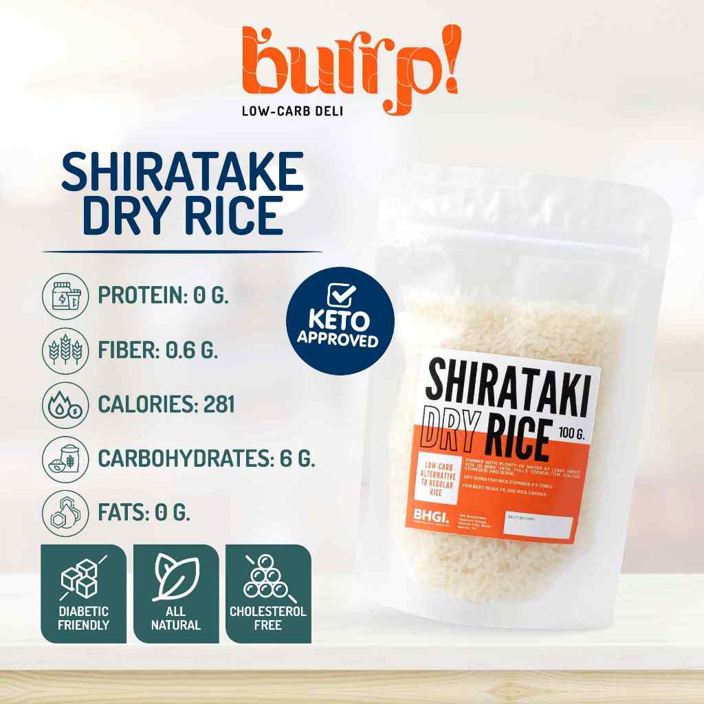 Shirataki Dry Rice Noodles 100 Grams Konjac Low Carb Keto Sugar Free ...