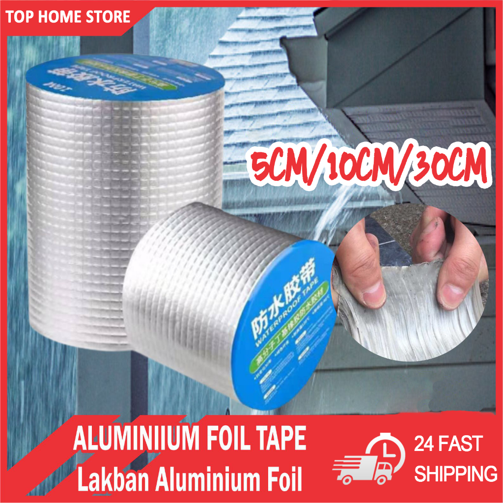 Aluminum Foil Butyl Waterproof Tape Sealant Wall Crack roof leak Roof ...