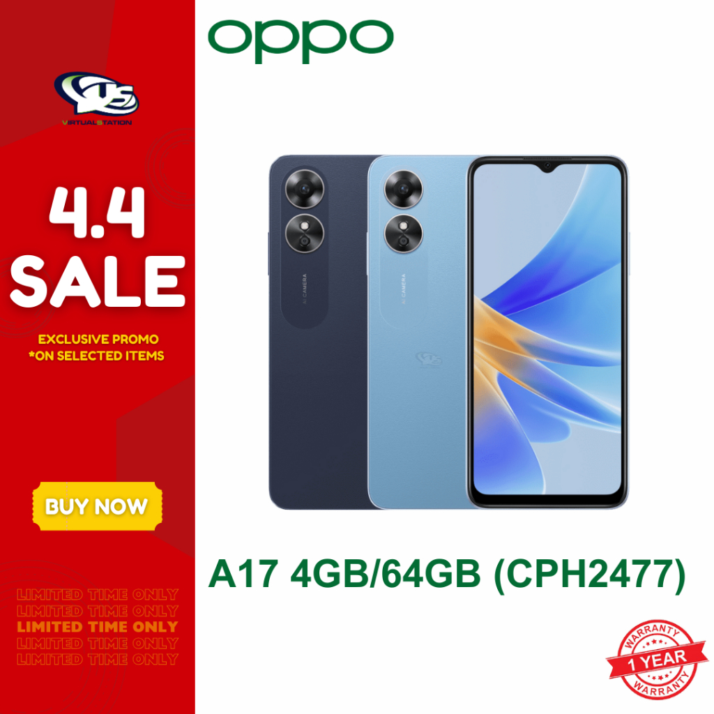 OPPO A17 Smartphone CPH2477 4gb RAM + 64gb ROM Brand New with 1 Year ...