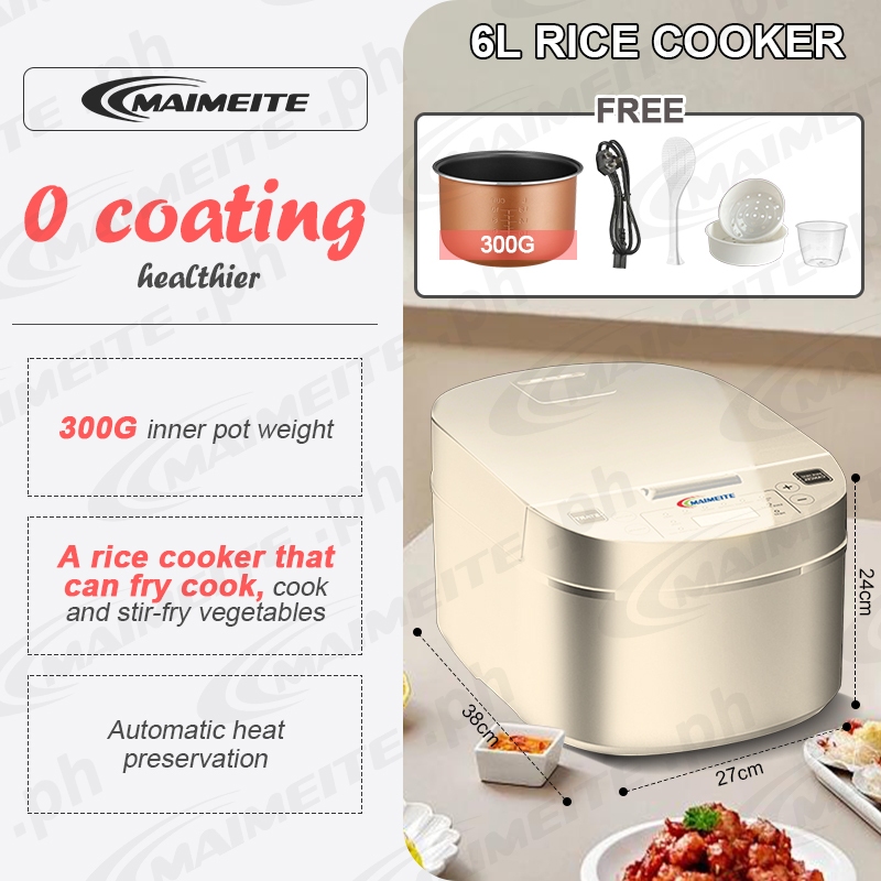 Maimeite Electric Rice Cooker 6L Multifunctional Electric Cooker Home ...