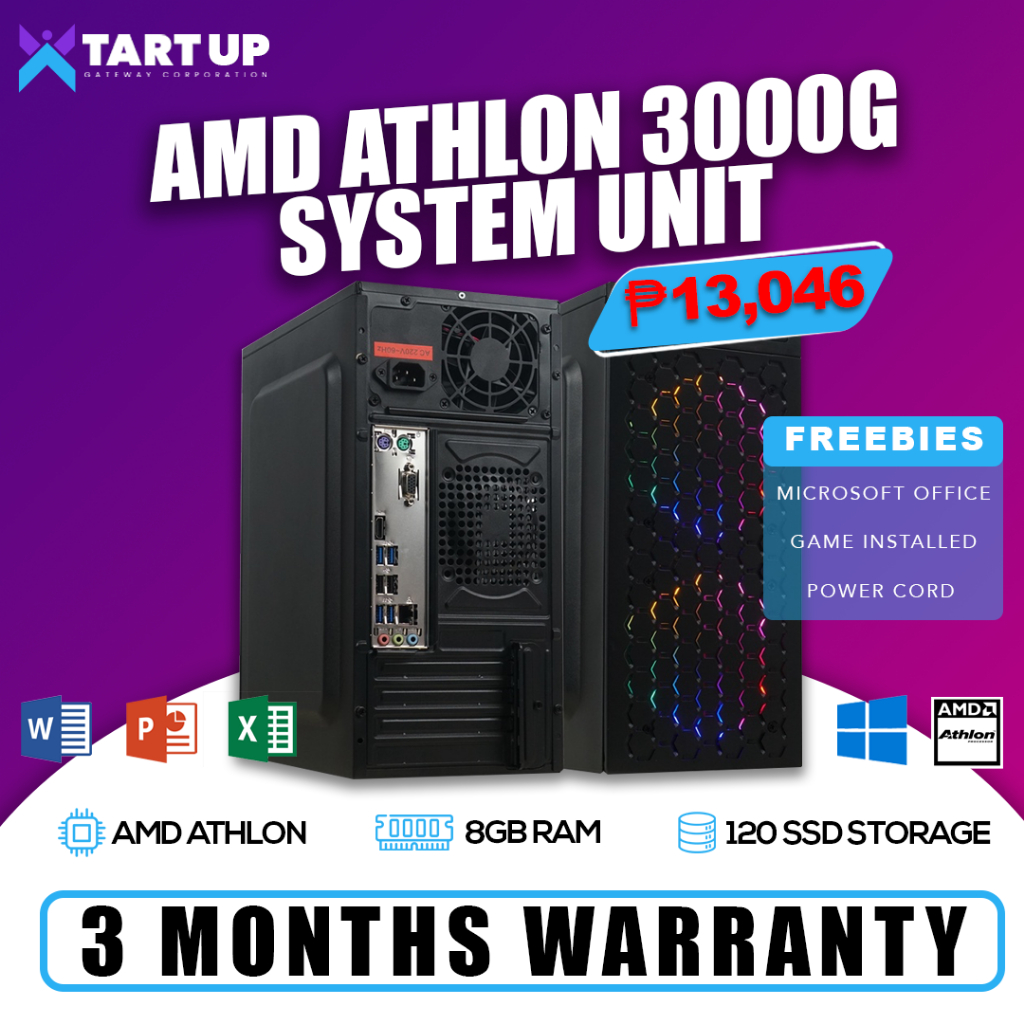 AMD ATLHON 3000G DESKTOP UNIT PACKAGE Radeon Vega