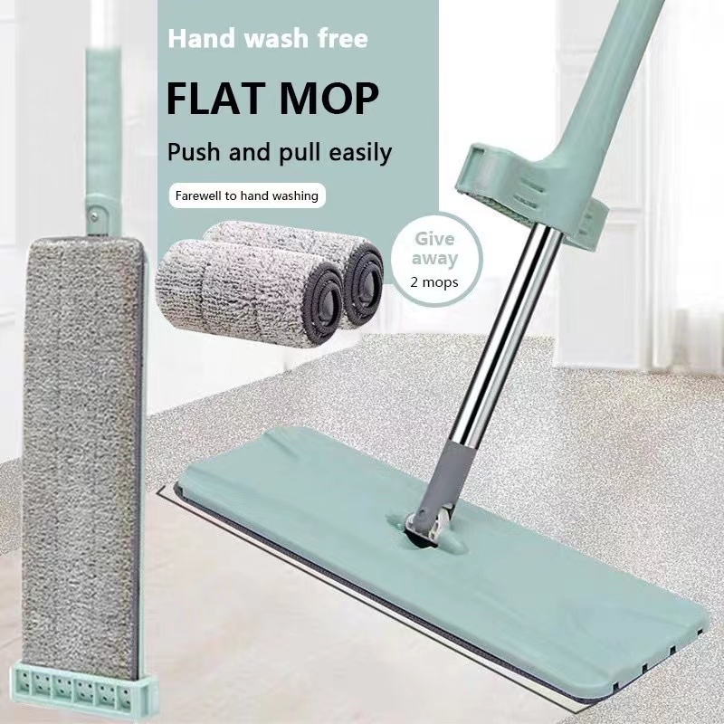 360 Rotation Flat Mop Floor Cleaning Microfiber Squeeze Mop Floor Clean ...