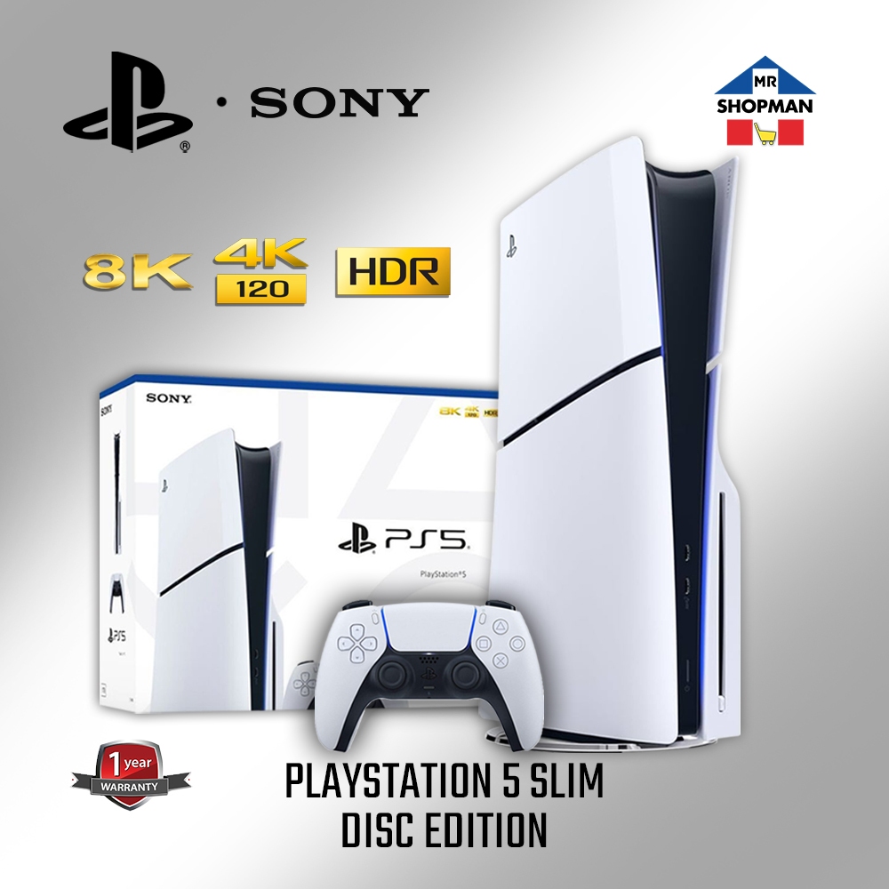 Sony PS5 Playstation Slim w/ Controller Disc Edition Gaming Game Console