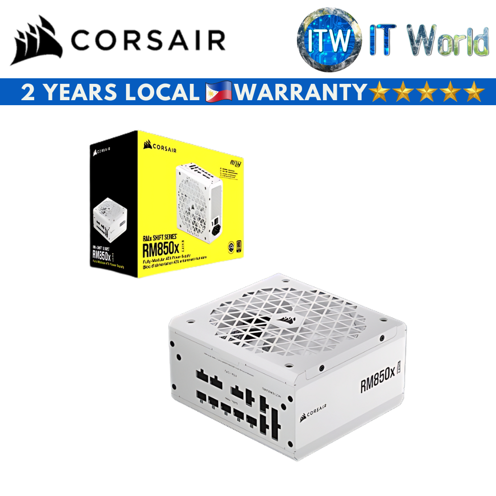 Corsair RM850x SHIFT 80+ Gold Fully-Modular ATX Power Supply (White ...