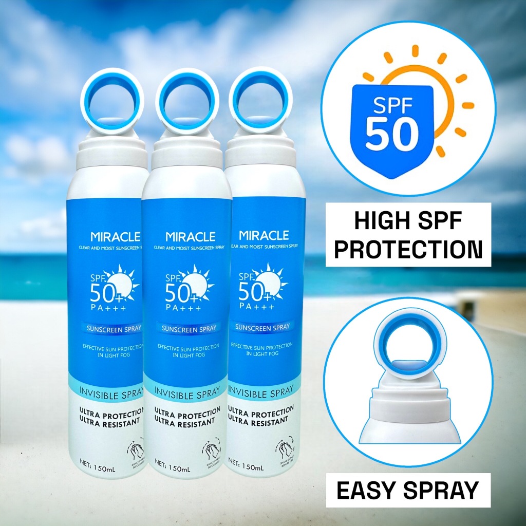 MO Aerosol SPF50 Sunscreen Waterproof Sunblock Spray SPF 50 No White ...