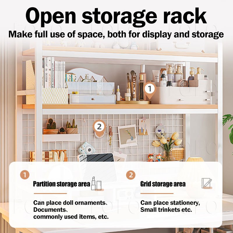 Spot/Book Rack Organizer Desk Organizer Rack Computer Desk 2 Layer ...