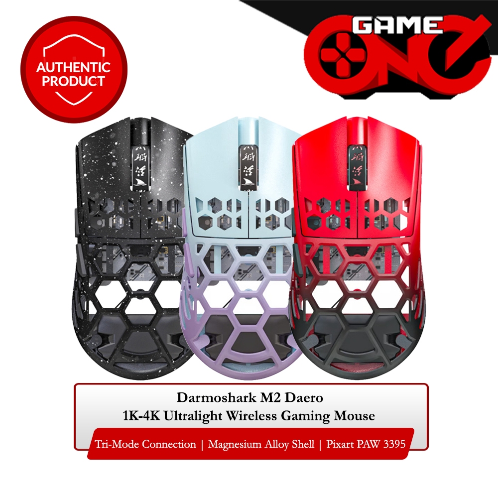Darmoshark M2 Daero Tri-Mode Wireless Ultralight Gaming Mouse 
