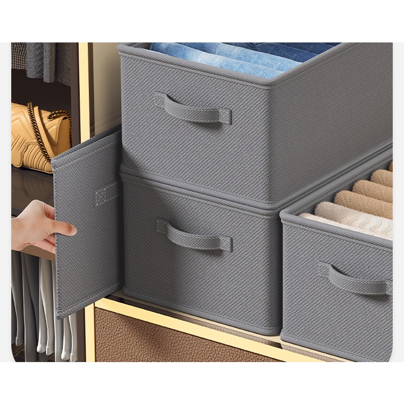 M&A 1pc Clothes Organizer, Fabric Storage Boxes Organizer Container ...