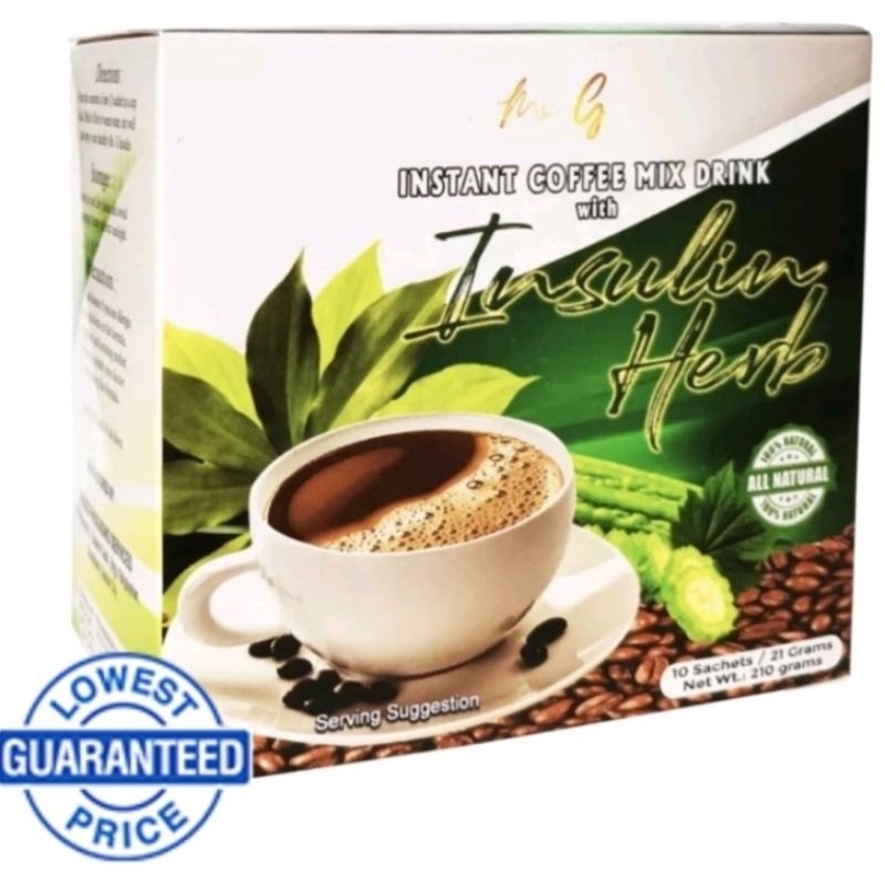 Insulin Coffee by Ms G instant coffee mix drink with insulin herb