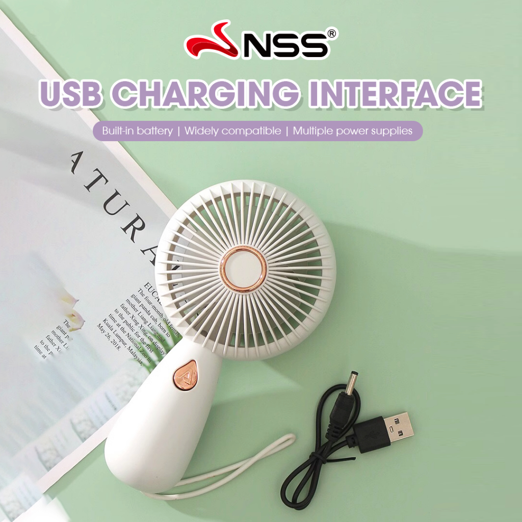 NSS Mini Fan USB Charing Fan Portable Handheld Small Fan With Night ...