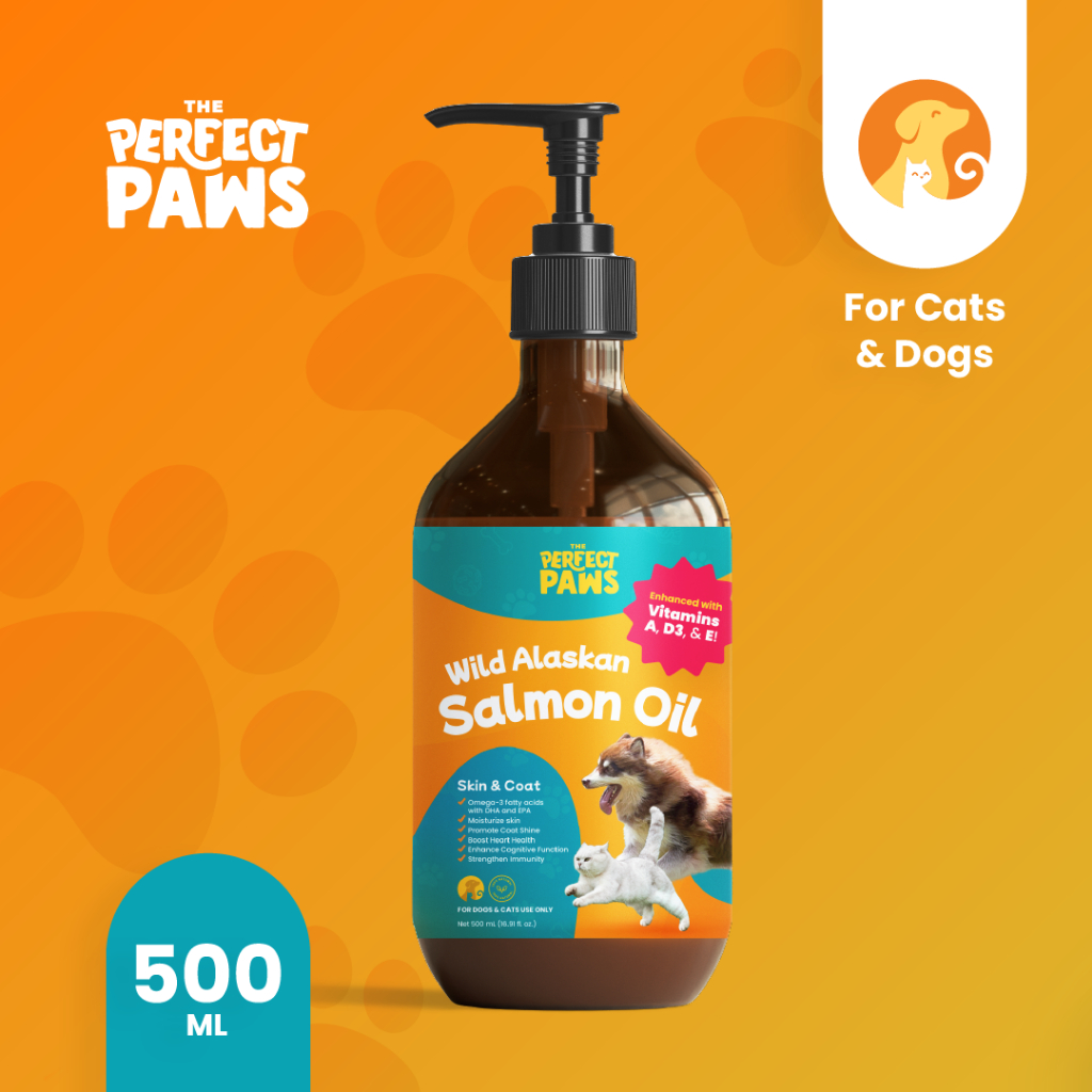The Perfect Paws Salmon Oil for Dogs and Cats Promotes a Healthy Skin