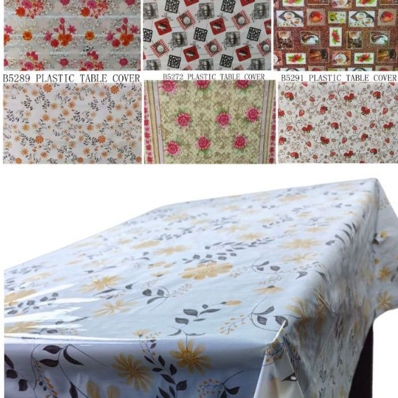 PLASTIC TABLE COVER PLASTIC MANTEL TABLECLOTH ***Thick (SOLD PER YARD ...
