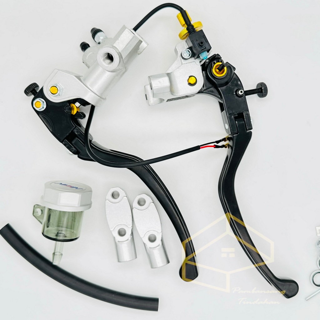 Brake Master Set CNC with side mirror holder(Nissin) | Shopee Philippines