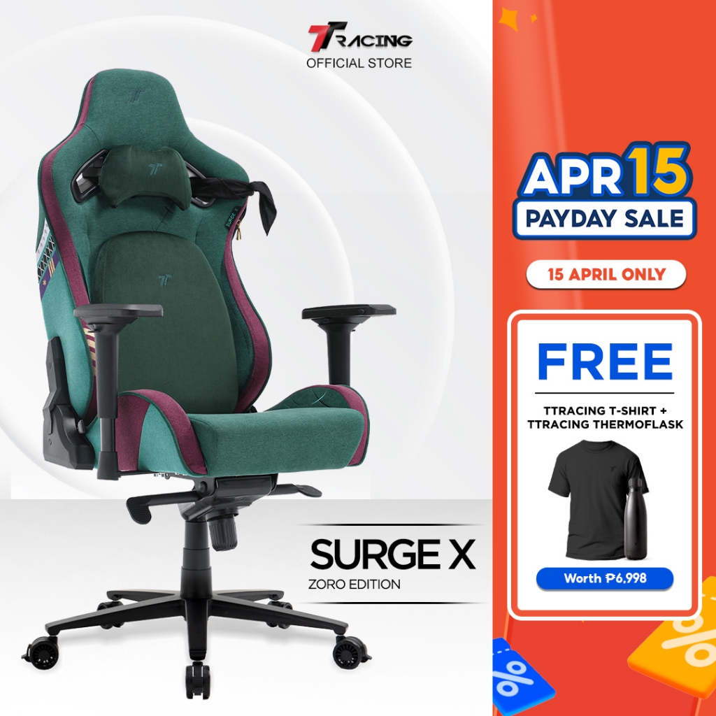 TTRacing Surge X Zoro Edition Air Threads Fabric Gaming Chair | One ...