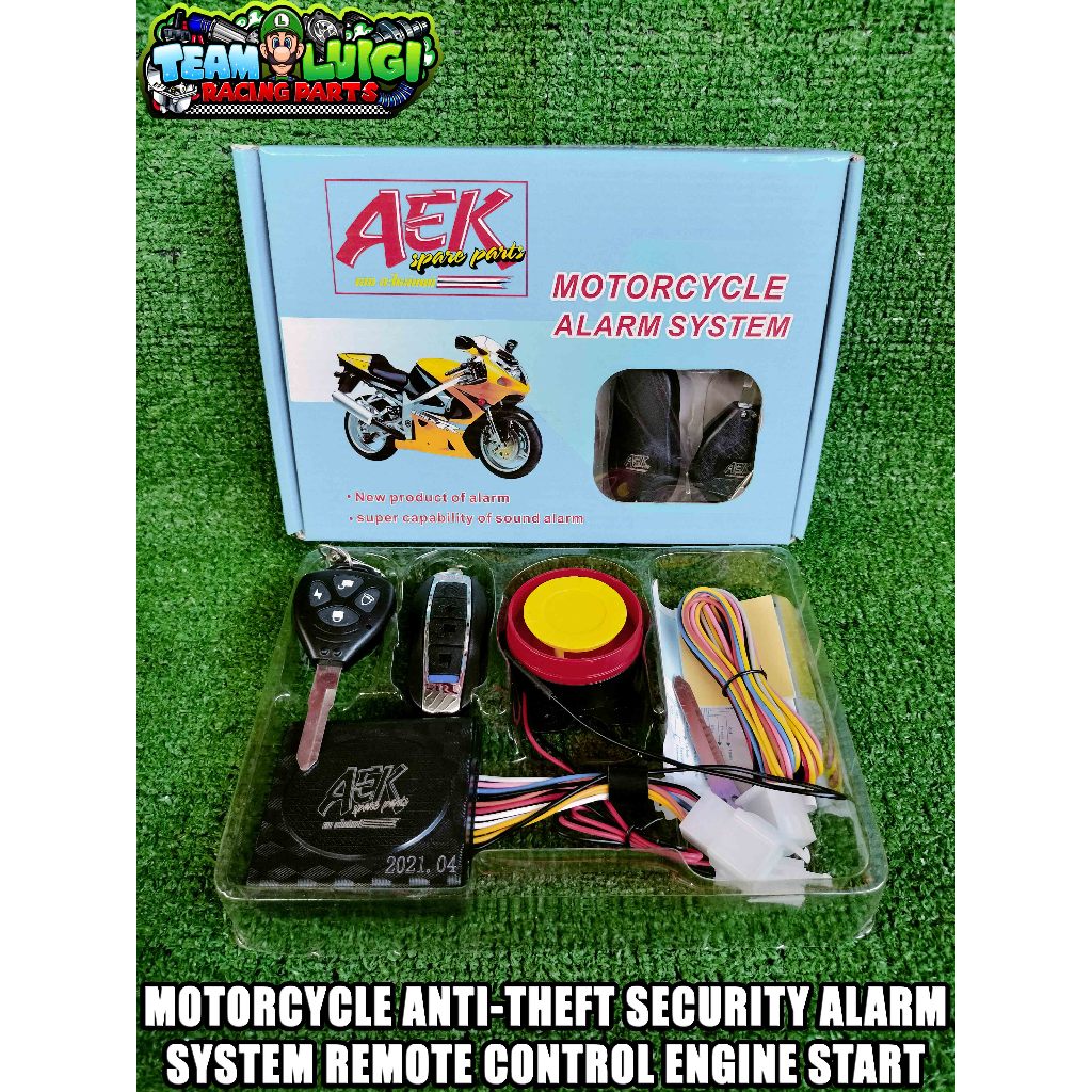 AEK MOTORCYCLE ANTI THEFT SECURITY ALARM SYSTEM REMOTE CONTROL ENGINE ...