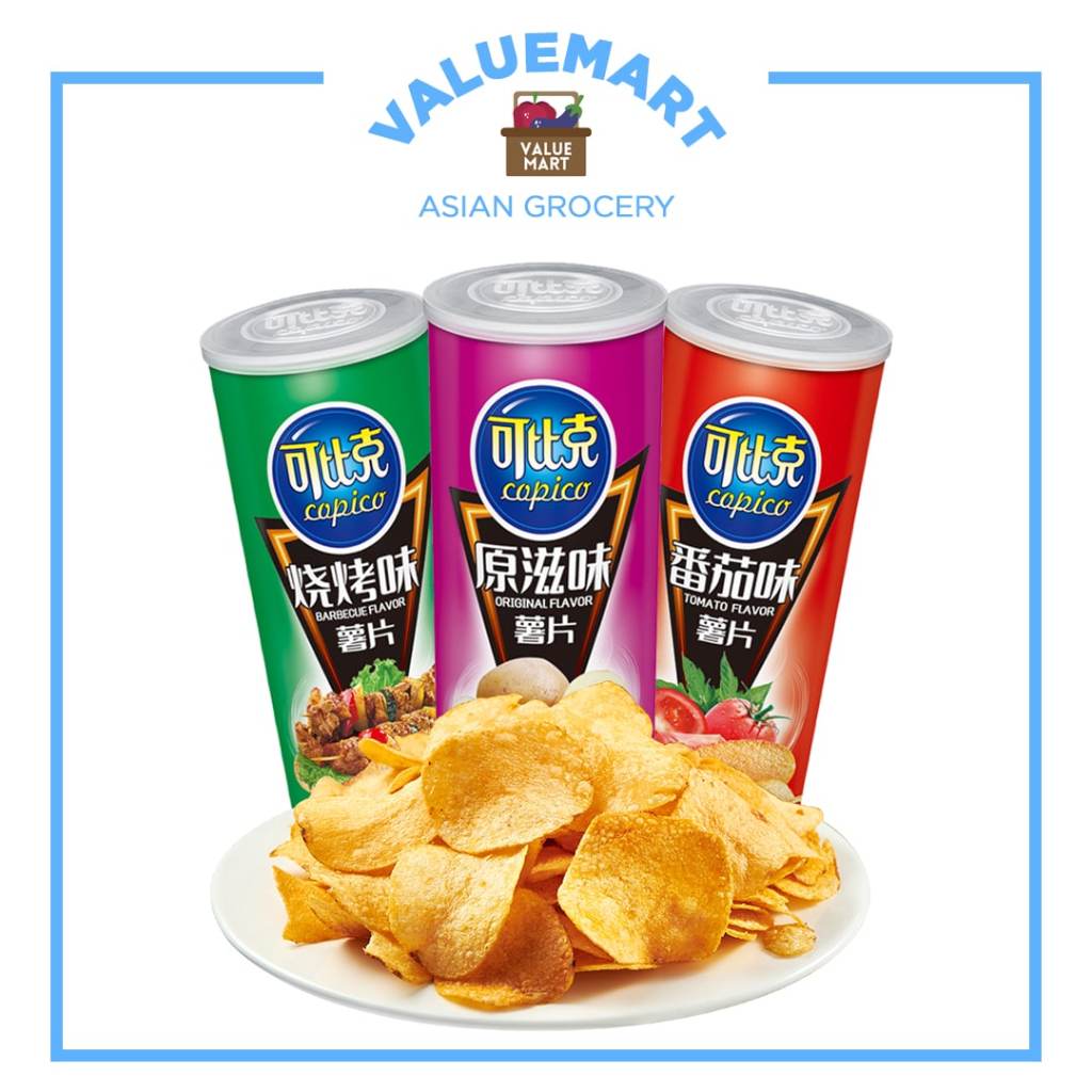 Copico Potato Chips (Original, Tomato, Spicy, and Barbecue) - 105g ...