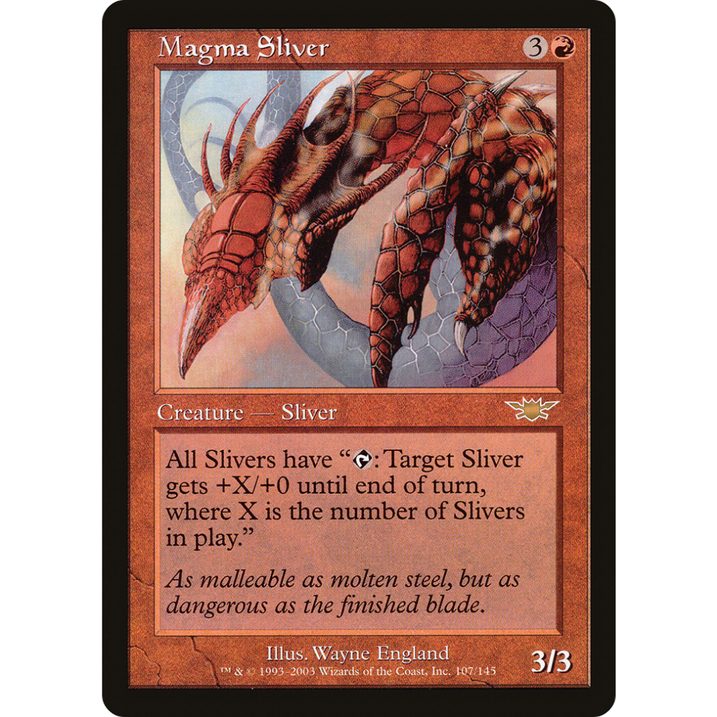 Magma Sliver IGN MTG Highly Rated Proxy (Sticker is already put on MTG ...
