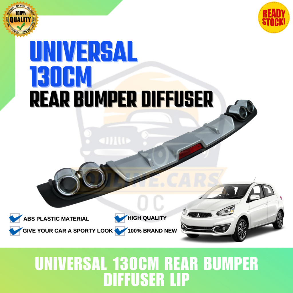 OC Universal 130cm Car Rear Bumper Diffusers Lip Spoiler Body Kits ABS