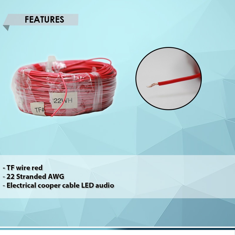 TF WIRE 22 STRANDED AWG (1-ROLL/100-m), ELECTRICAL COOPER CABLE LED ...