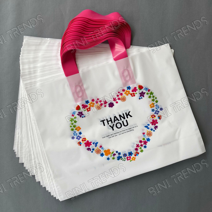 Plastic Bags Personalized Grocery Tote CLOVER Printed Design