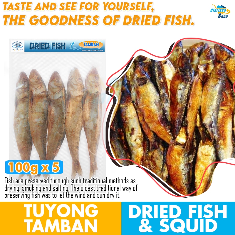 Dried Fish TAMBAN Tuyong Tamban Isda TUYO ( 500g/1KG ) Sun Dried Fish ...