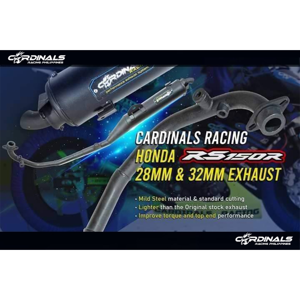Cardinals Racing - Exhaust Standard Open 28MM & 32MM WINNER X/RS 150 ...