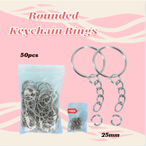 25mm Rounded Keychain Rings（50pcs/pack) | Shopee Philippines