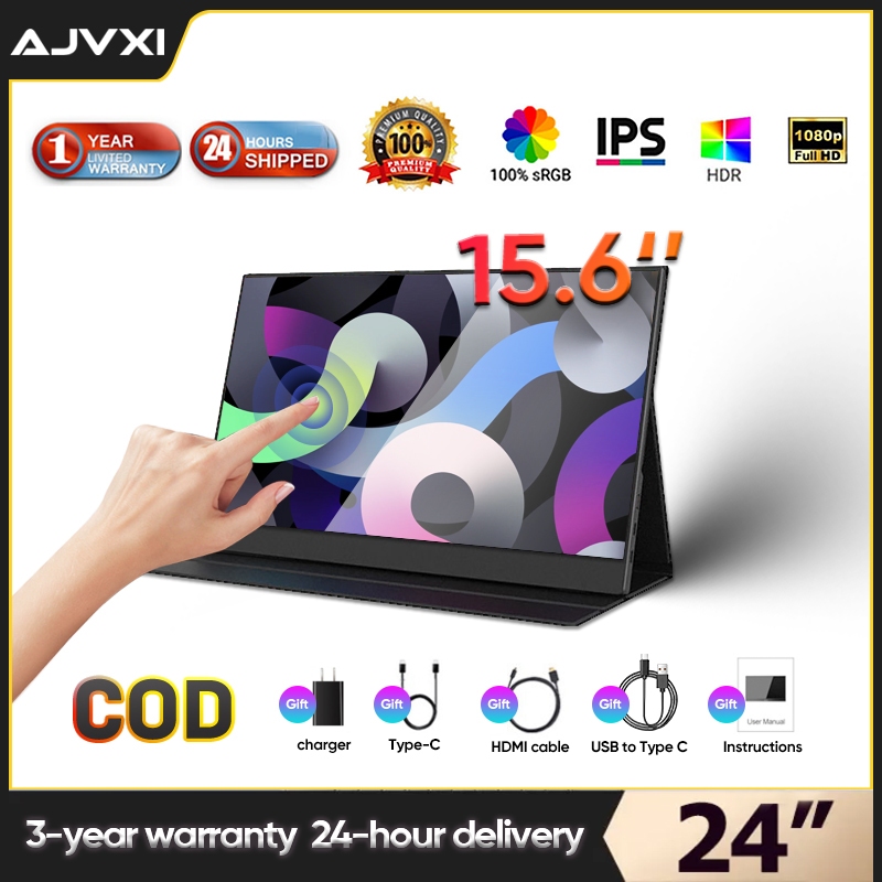 AJVXI 15.6inch touch Portable Monitor for Laptop Extender Stand Ps4 ...