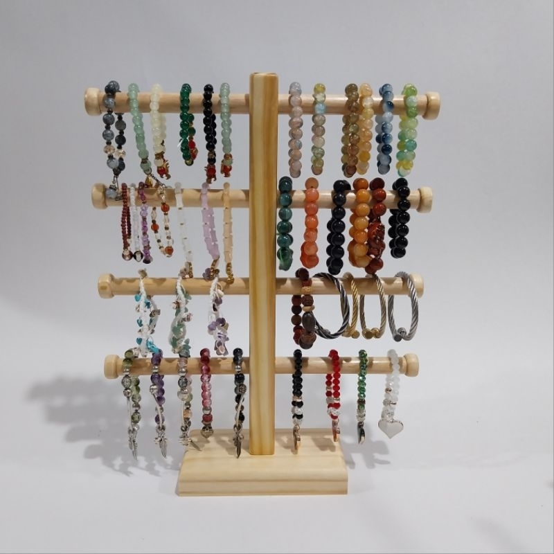 Multiple Layers Wooden Detachable Bracelet Holder/Bangle Display ...