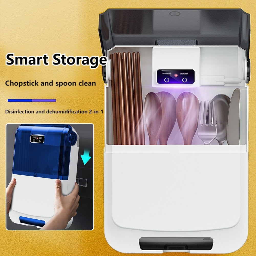 UV disinfection cabinet kitchen wall-mounted fork disinfection ...