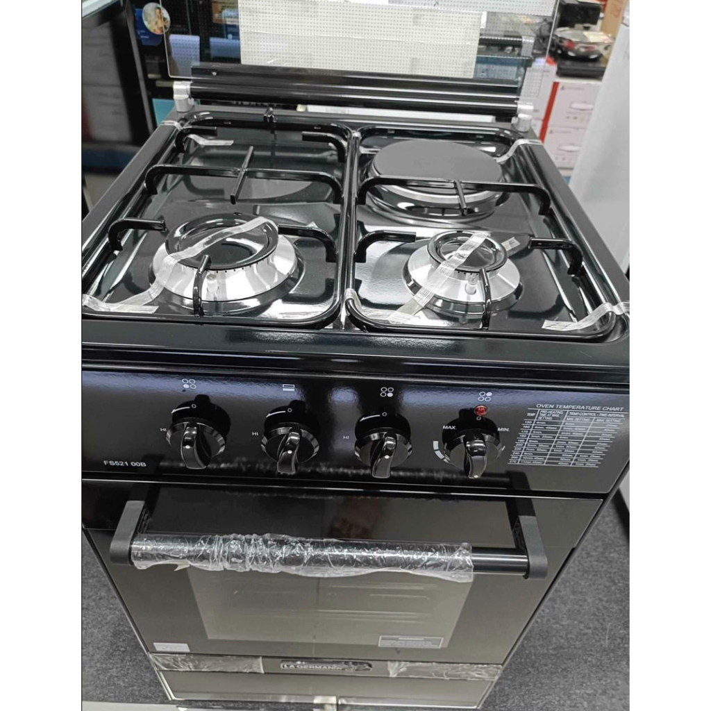 La Germania gas range 4 burners 1 burner for electric 3 burner for gas