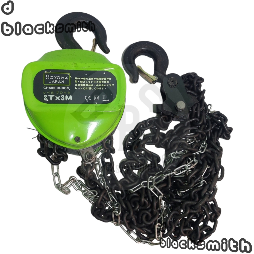 Original Hoyoma Japan Manual Hand Chain Block 3 Tons x 3 Meters Long