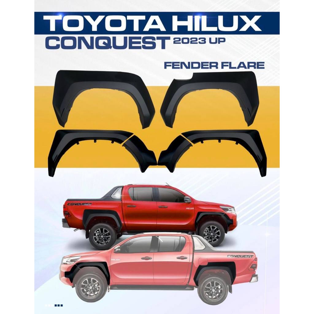 Hilux E G V Conquest 2021 to 2026 GR Designed Bushwacker Fender Flare ...
