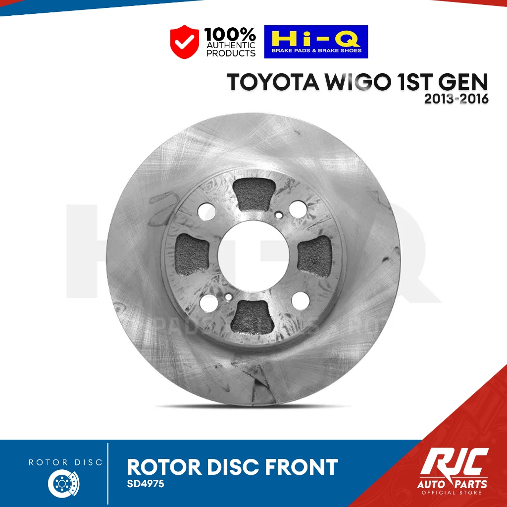 HI-Q ROTOR DISC TOYOTA WIGO 1ST GEN FRONT 2013-2016 SD4975 1pc | Shopee ...