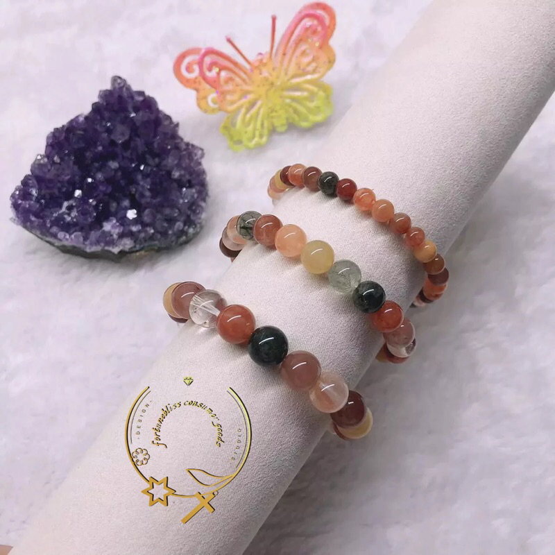 Fortune Bliss Natural Colorful Rabbit Hair Crystal(6mm8mm10mm) | Shopee ...