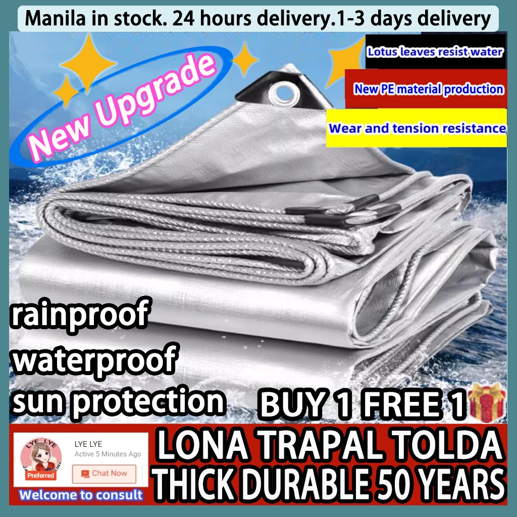 Makapal Large size tarpaulin free rope lona tolda trapal waterproof ...