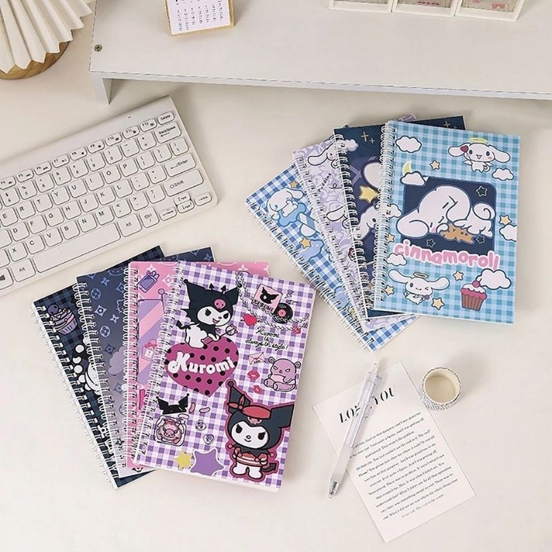 6pcs A5 Sanrio Character Notebook Kuromi Cinnamoroll My Melody Pochacco ...