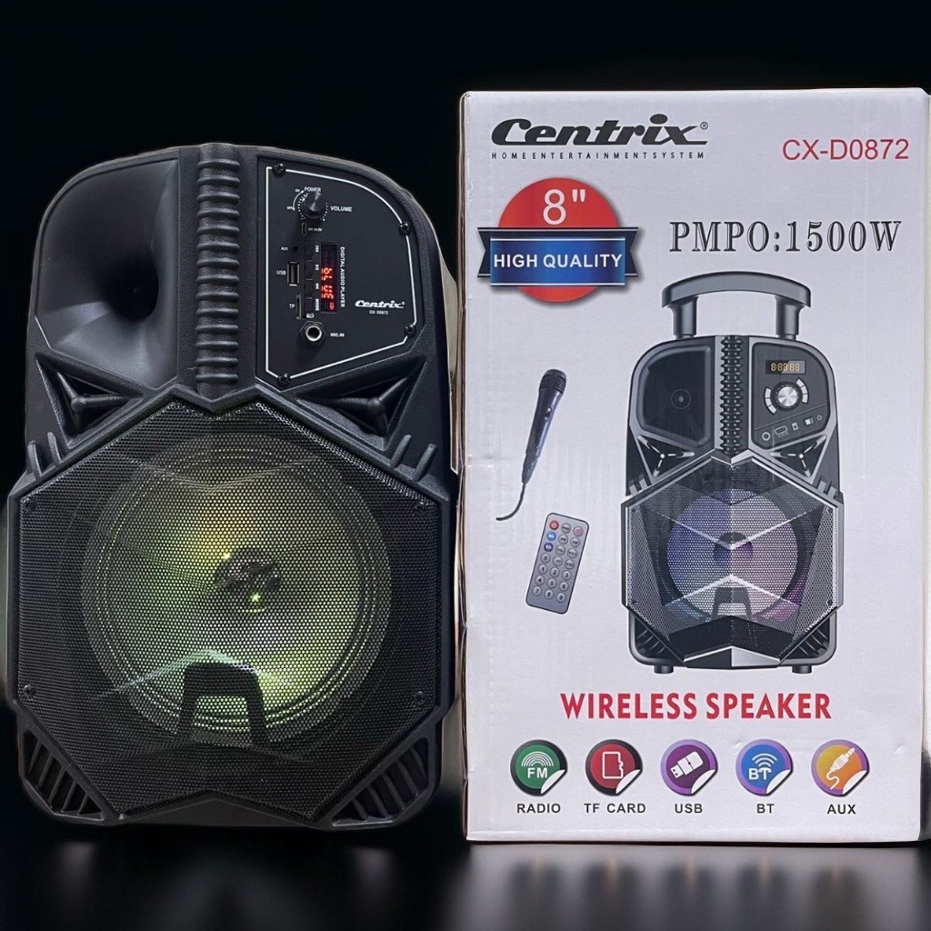 Centrix Bluetooth Speaker 8 inches Audio Watts With microphone With tie ...